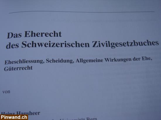 Bild 2: Das Eherecht des Schweizerischen Zivilgesetzbuches