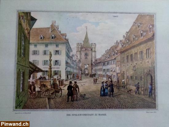 Bild 2: Die Spalenvorstadt zu Basel im Jahre 1854