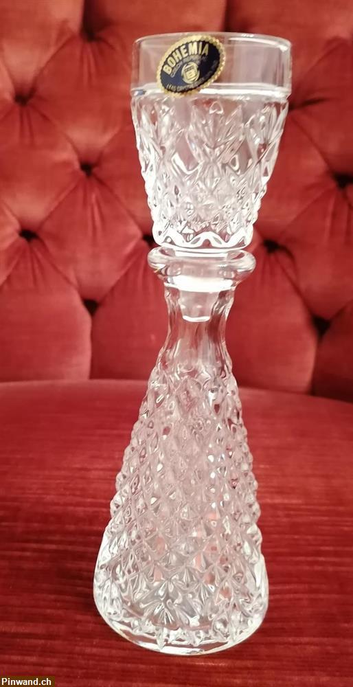 Bild 1: Liqueur-Karaffe "BOHEMIA" Kristallglas zu verkaufen