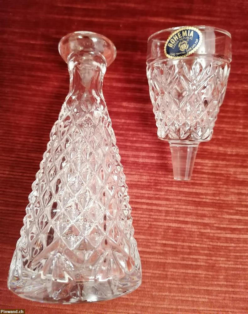 Bild 2: Liqueur-Karaffe "BOHEMIA" Kristallglas zu verkaufen