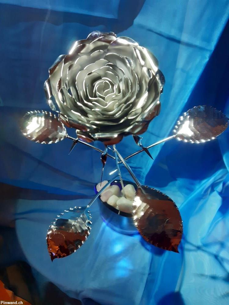 Bild 2: Rose aus Chromstahl zu verkaufen