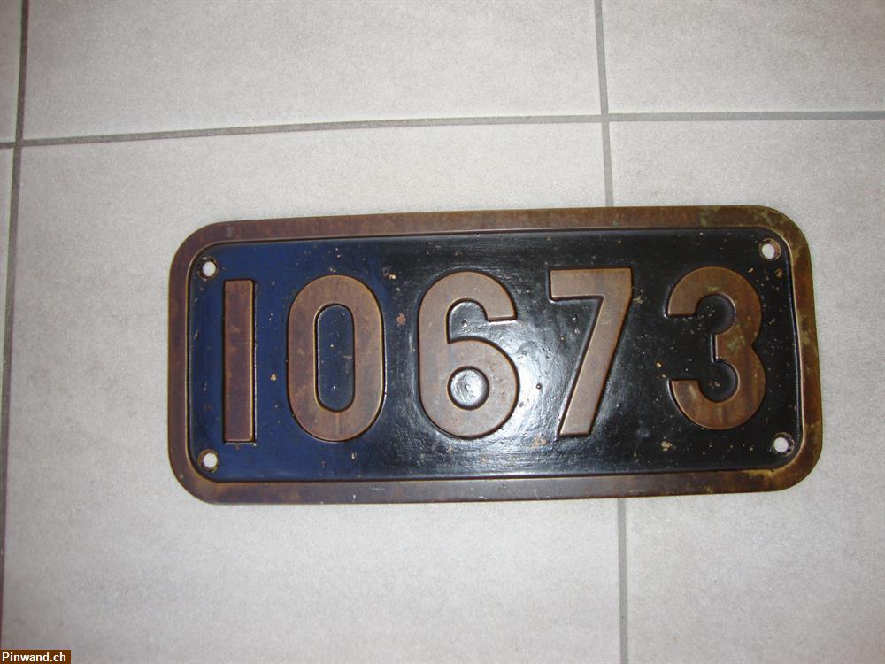 Bild 1: SBB Lok Nummerschild Ae 3/6 I 10673 Rarität zu verkaufen