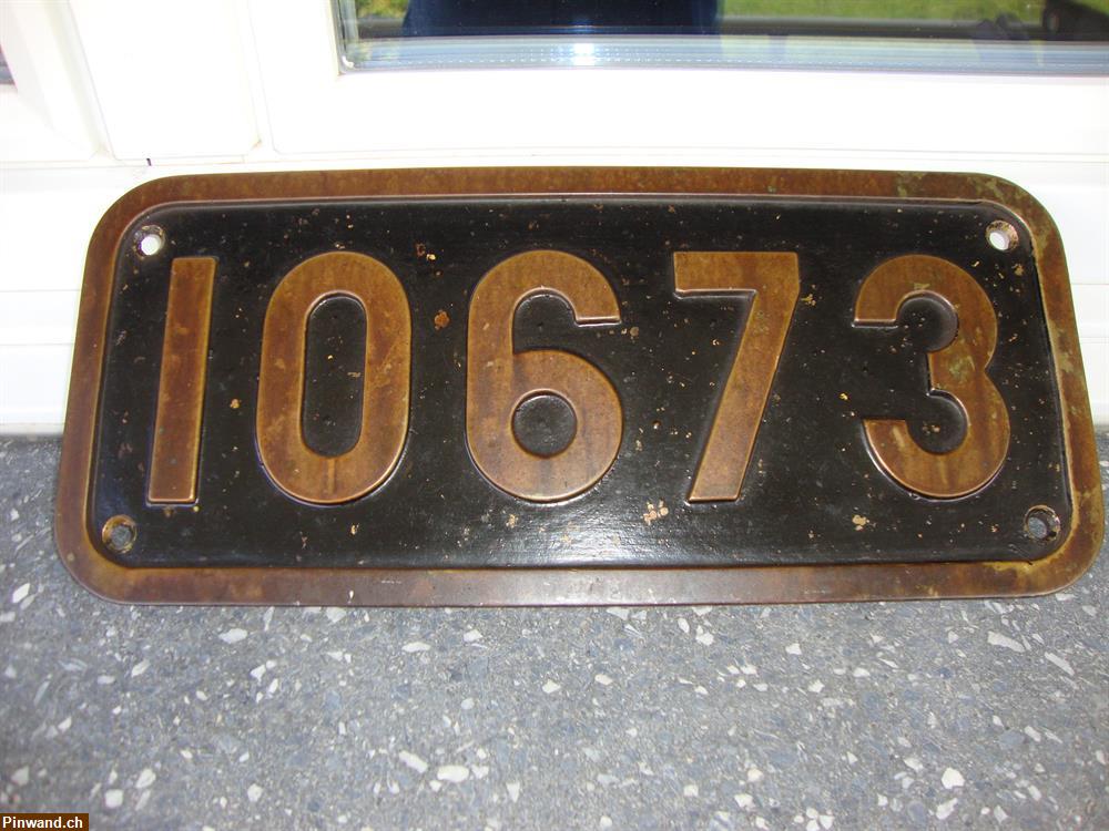 Bild 2: SBB Lok Nummerschild Ae 3/6 I 10673 Rarität zu verkaufen