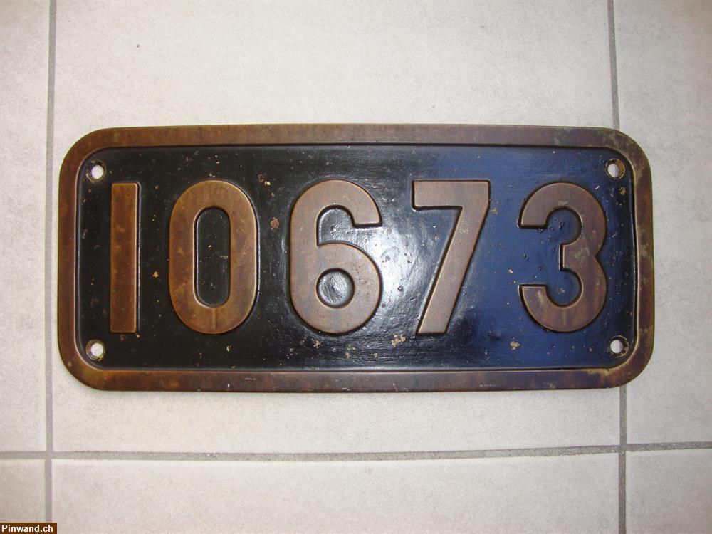 Bild 3: SBB Lok Nummerschild Ae 3/6 I 10673 Rarität zu verkaufen