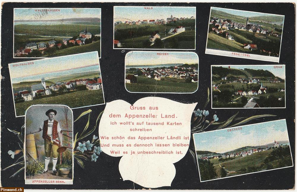 Bild 1: Ansichtskarte: Gruss aus dem Appenzellerland - (1908)