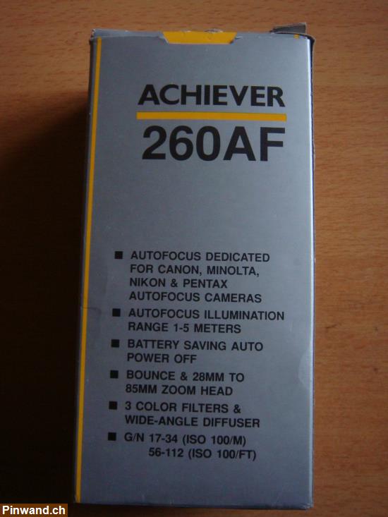 Bild 1: Achiever 260 AF (Autofocus) / Blitzgerät