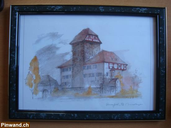 Bild 1: Bild Farbzeichnung Schloss Frauenfeld