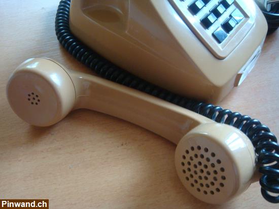 Bild 3: Telefon, alte Form, Braun/Beige