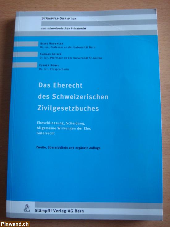 Bild 1: Das Eherecht des Schweizerischen Zivilgesetzbuches