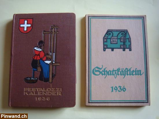 Bild 1: Pestalozzi Kalender 1936 inkl. Schatzkästlein