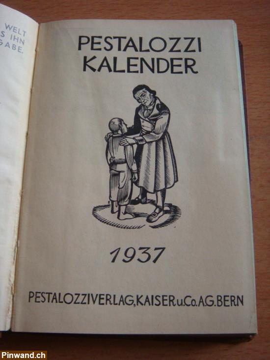 Bild 2: Pestalozzi Kalender 1937 inkl. Schatzkästlein