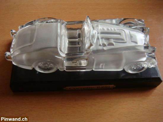 Bild 1: Bleikristallglas Modellauto Corvette 1963