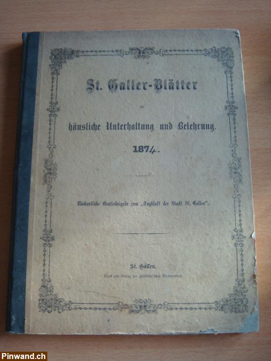 Bild 1: Gebundene St. Galler-Blätter von 1874