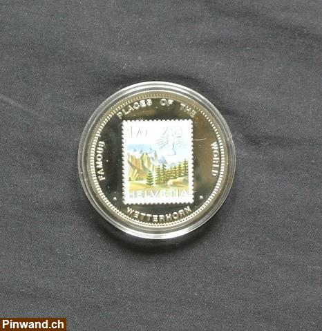 Bild 1: Farbmünze Schweiz Medaille