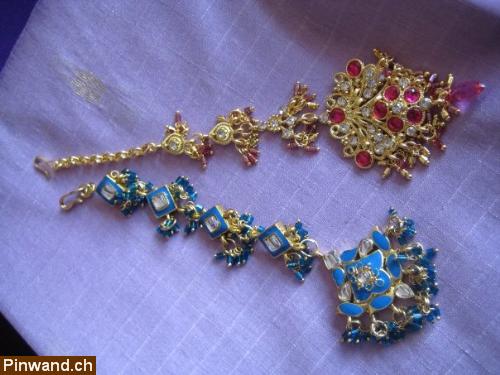 Bild 3: Indischer Silber Schmuck - Armbänder, Halsketten, Ohrringe, Fussketteli...
