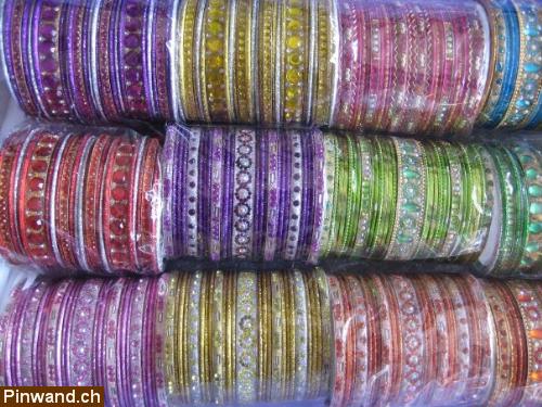 Bild 4: Indischer Silber Schmuck - Armbänder, Halsketten, Ohrringe, Fussketteli...