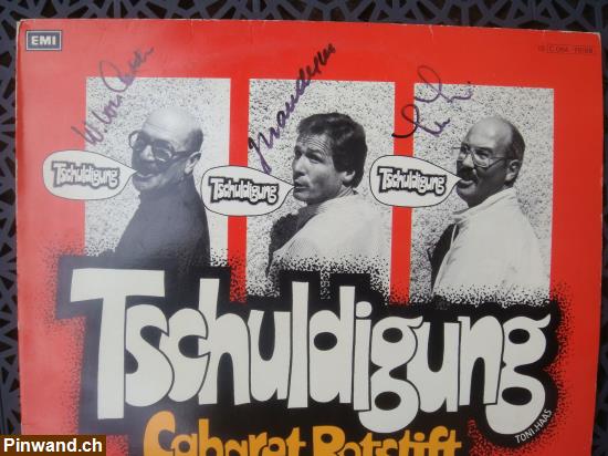 Bild 2: LP Cabaret Rotstift "Tschuldigung 1981" / Originalunterschriften