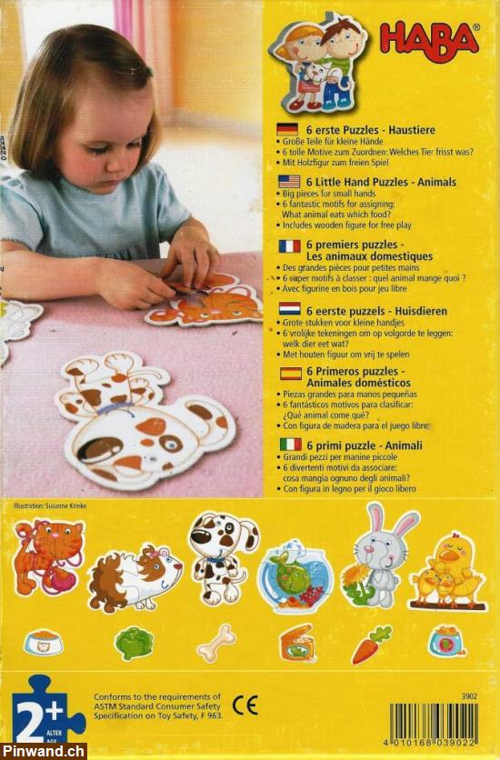 Bild 2: HABA 3902 - 6 erste Puzzles - Haustiere