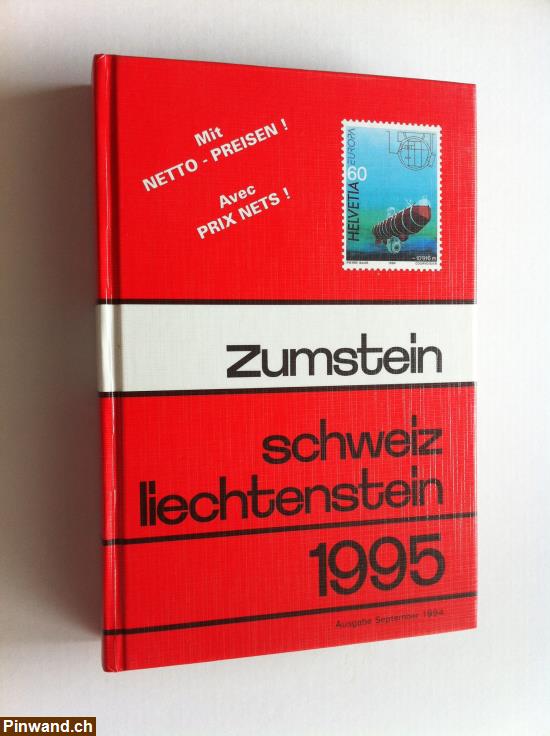 Bild 1: Zumstein Schweiz Liechtenstein 1995