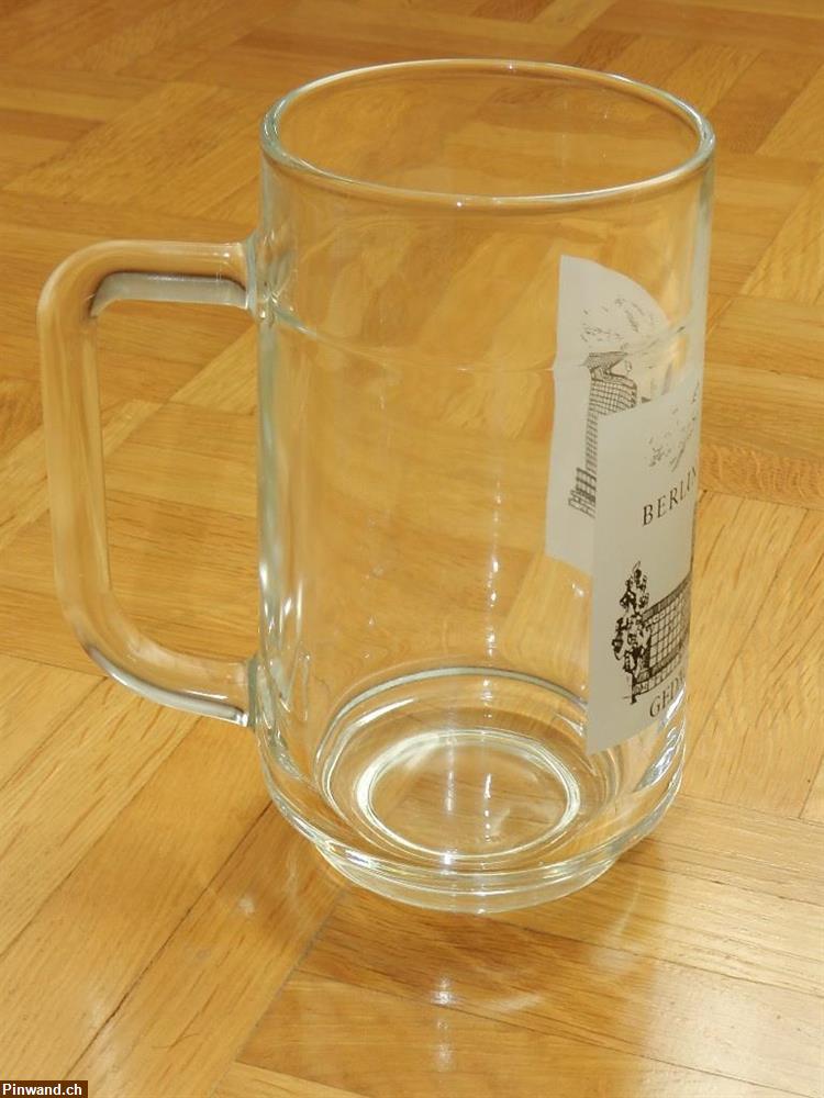 Bild 2: Henkelglas Bierglas Berlin Gedächtniskirche Bierhumpen Glas 0,4 lt