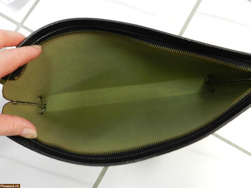 Bild 3: Mappe Tasche Unterarmtasche Clutch Bag schwarz Vintage Reissverschluss