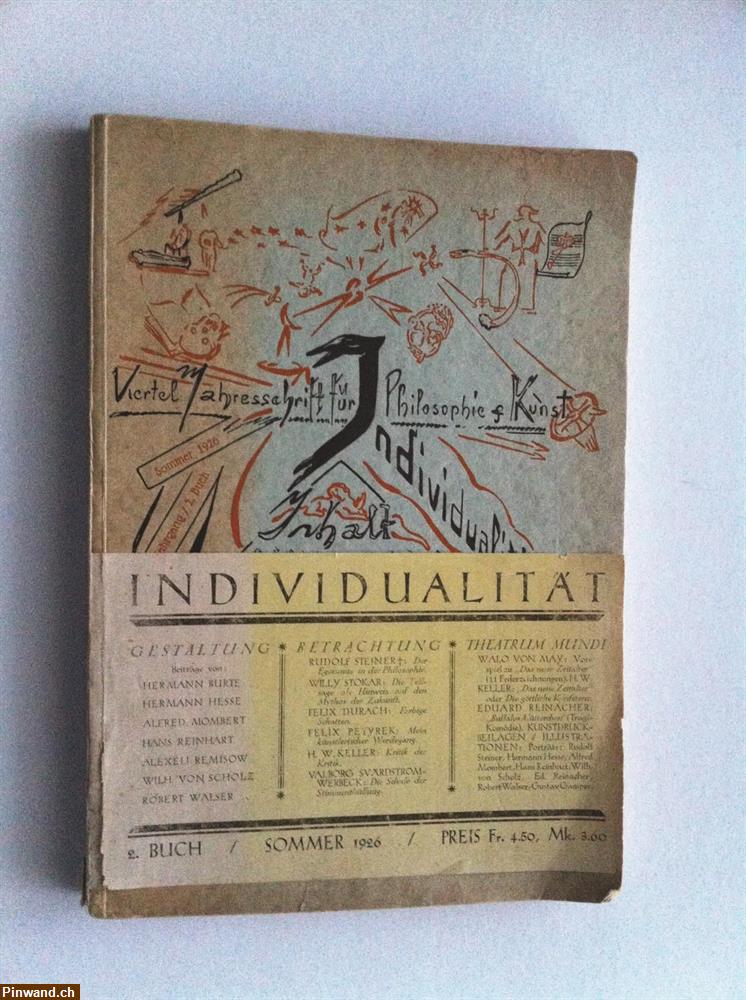 Bild 1: Individualität 1926 - Jahresschrift für Philosophie und Kunst
