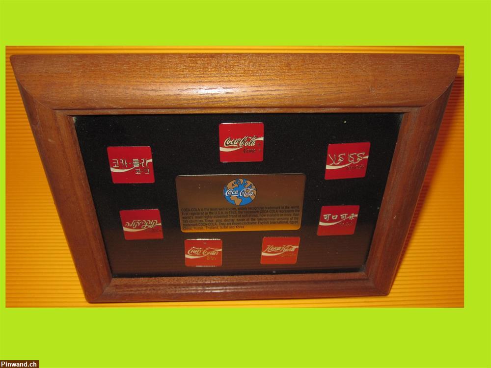 Bild 2: Limited Coca Cola Pins gerahmte Limited RARE 7 Stück