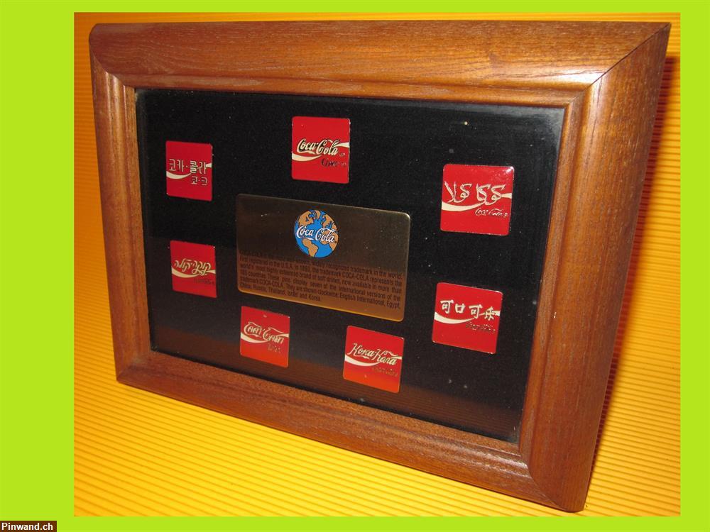 Bild 4: Limited Coca Cola Pins gerahmte Limited RARE 7 Stück