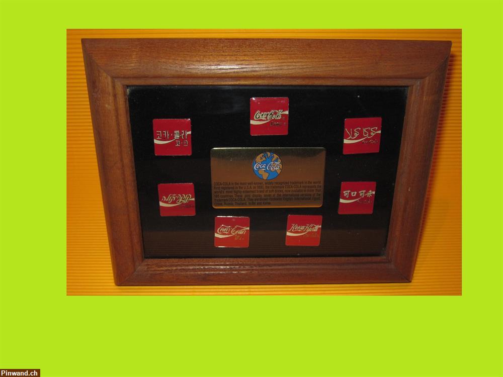 Bild 6: Limited Coca Cola Pins gerahmte Limited RARE 7 Stück