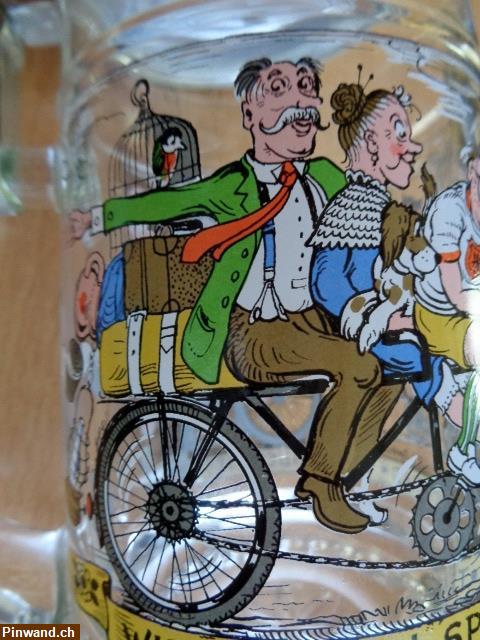 Bild 11: Bierkrug: Wir sparen Sprit * Wir fahren Rad * Wir bleiben Fit!