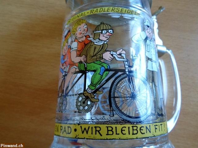 Bild 3: Bierkrug: Wir sparen Sprit * Wir fahren Rad * Wir bleiben Fit!