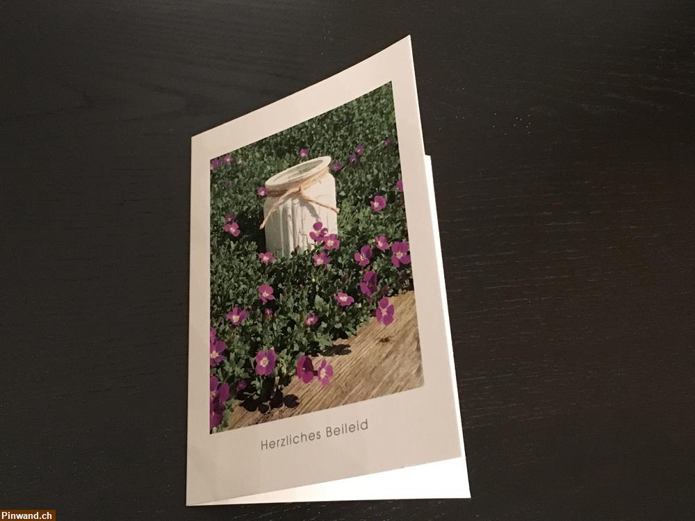 Bild 3: Trauerkarte "Herzliches Beileid", Postkartenformat, aufklappbar