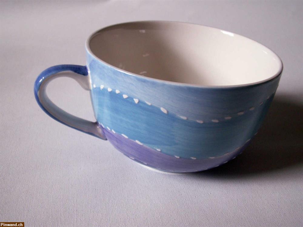 Bild 1: Müsli Tasse in blau zu verkaufen