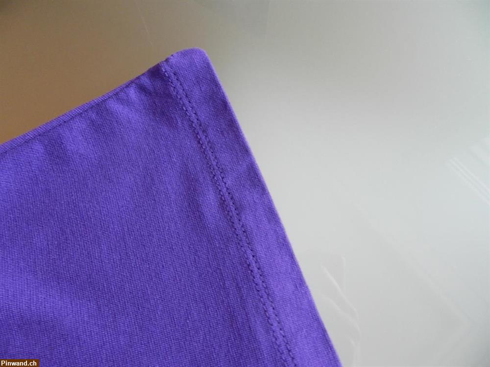 Bild 3: T-Shirt Longshirt Tunika Bluse violett kurzarm Shirt Gr.38