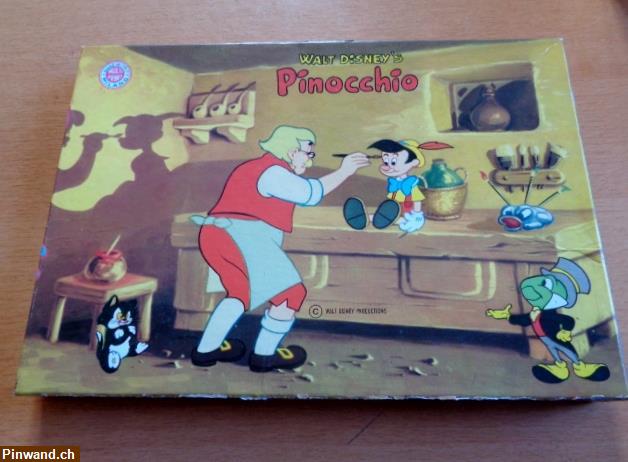 Bild 1: Pinocchio Walt Disney Holz-Gummistempel (11 Stk. + Zusatz)