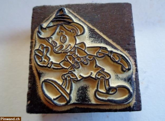 Bild 10: Pinocchio Walt Disney Holz-Gummistempel (11 Stk. + Zusatz)