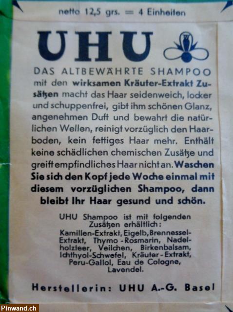 Bild 6: Original UHU Shampoo us den 40iger Jahren (3 Stk.)