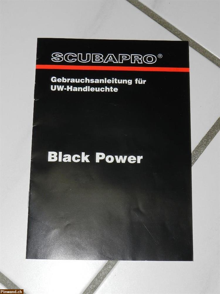 Bild 1: Gebrauchsanleitung UW Handleuchte ScubaPro Black Power