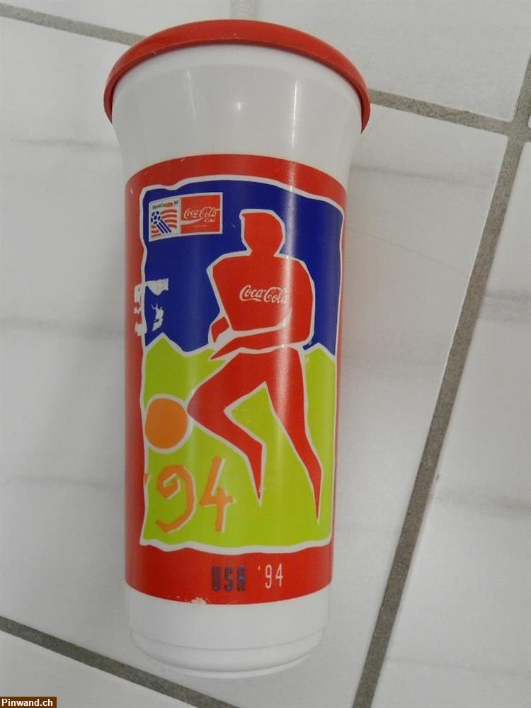 Bild 2: Trinkbecher USA World Cup '94 Fussball Coca-Cola Becher