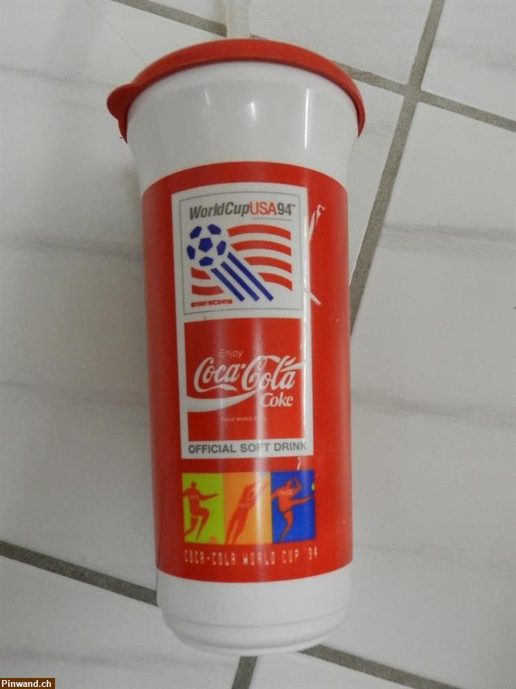Bild 3: Trinkbecher USA World Cup '94 Fussball Coca-Cola Becher