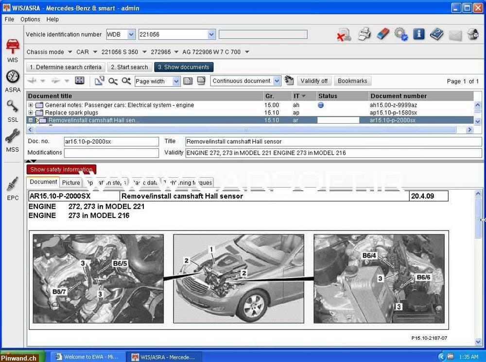 Bild 6: Mercedes WIS EPC ASRA Werkstatt Service Reparatur DVD, SLK SL GLK Viano Sprinter