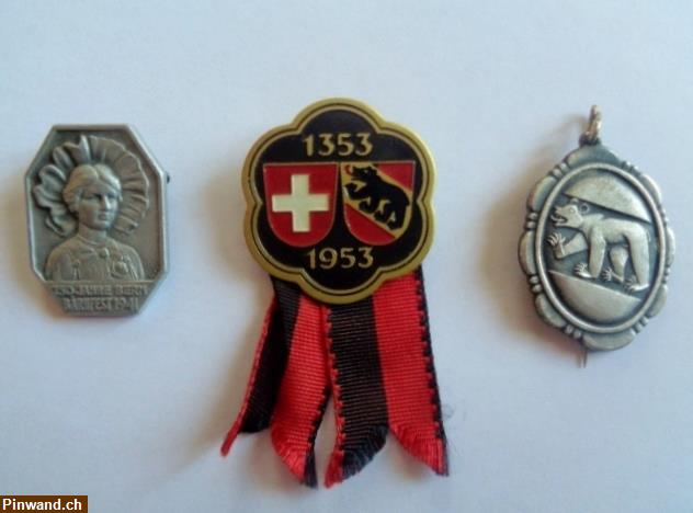 Bild 1: Alte Medaillen Bern (3 Stk.)