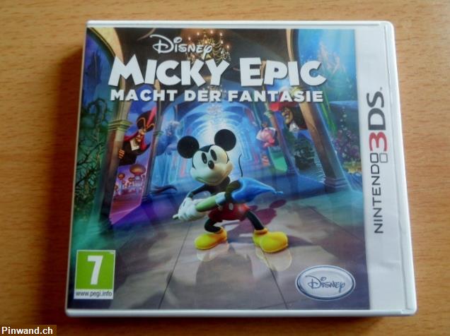 Bild 1: Nintendo 3DS/3DSXL / Disney Micky Epic / Hülle / Spielanleitung