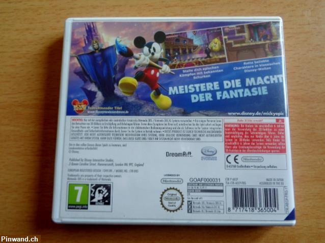 Bild 2: Nintendo 3DS/3DSXL / Disney Micky Epic / Hülle / Spielanleitung
