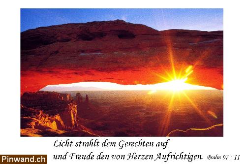 Bild 1: Licht strahlt dem Gerechten auf ...