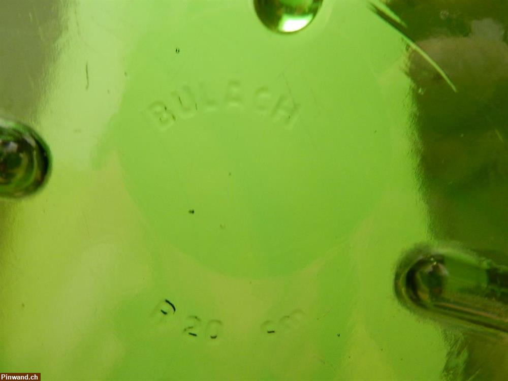 Bild 6: Unterteller Bülach Glas Grün Vintage Pflanze Topf 12,5+20 cm 2x