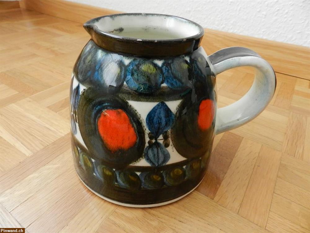 Bild 1: Krug Keramik glasiert Keramikkrug Vintage Pfeiffer Interieur