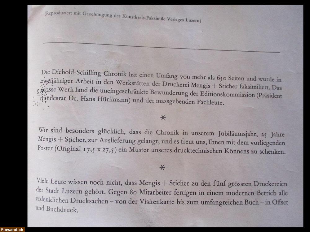Bild 6: Luzerner Chronik des Diebold Schilling zu verkaufen
