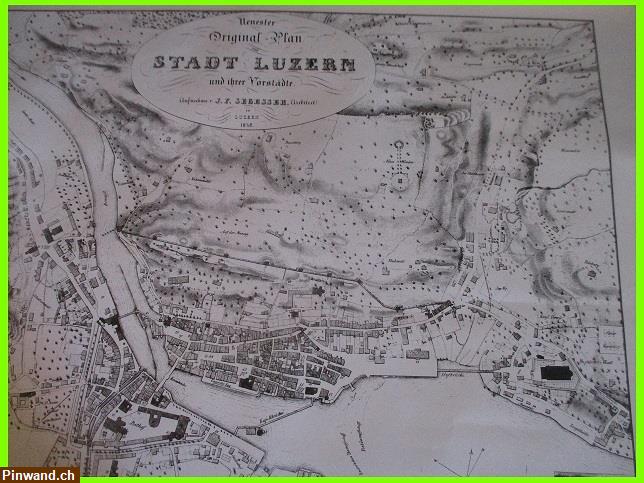 Bild 3: original plan Stadtplan Luzern 1848 zu verkaufen