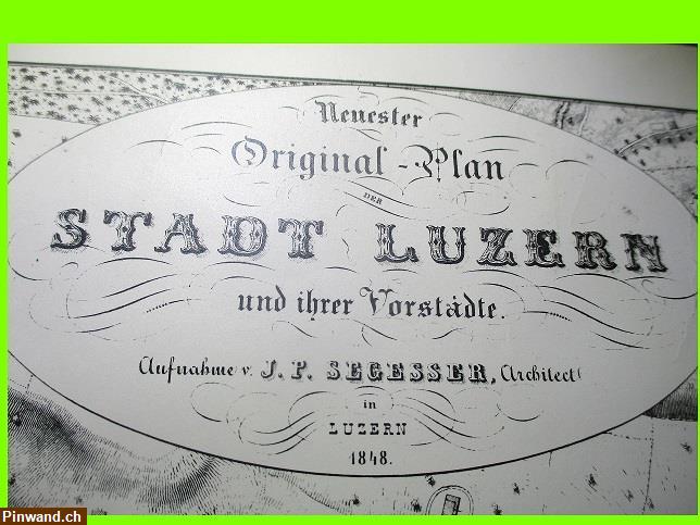 Bild 4: original plan Stadtplan Luzern 1848 zu verkaufen